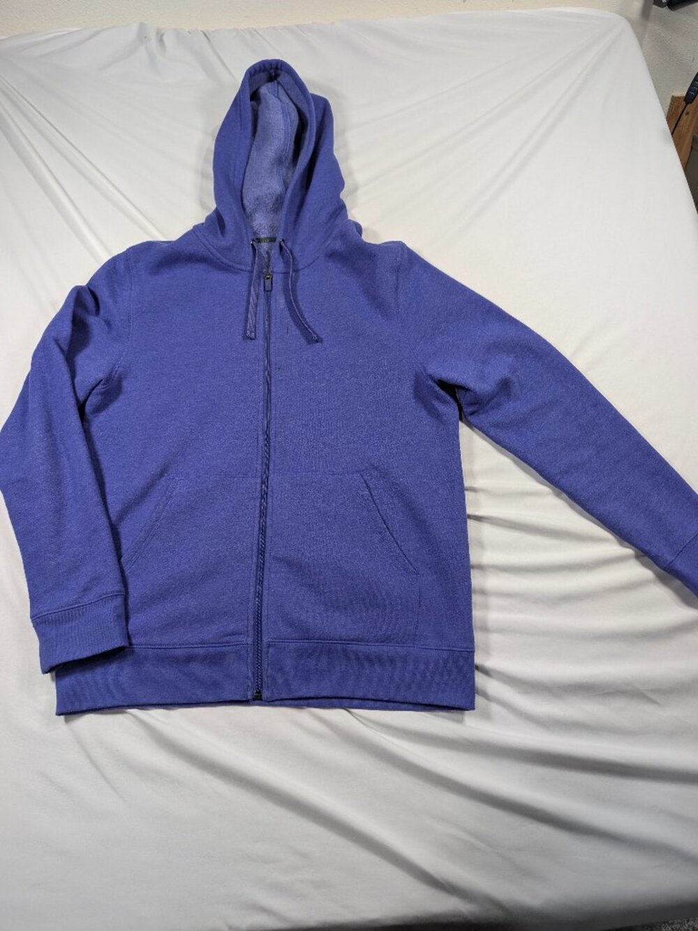 Tek Gear Ultrasoft Fleece Full Zip Hooded Sweatshirt Heathered Purple Size Small